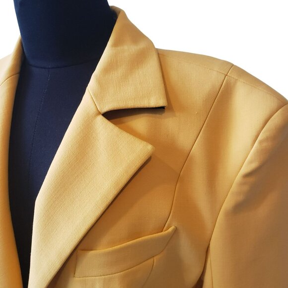 Kwaidan Editions Lemon Yellow Tailored Blazer Jacket Olivia Wilde Style Bright - Picture 11 of 16